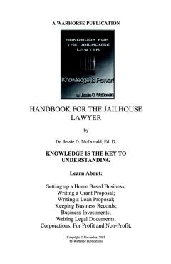 Handbook for Jailhouse Lawyers - Ed D. Dr Jessie Daniel Mcdonald