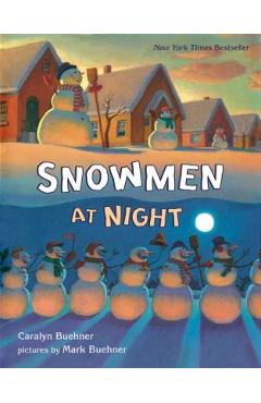 Snowmen at night - caralyn buehner