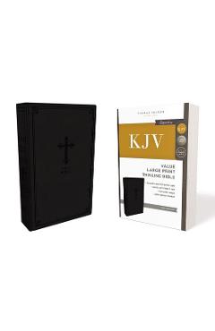 Kjv, Value Thinline Bible, Large Print, Leathersoft, Black, Red Letter Edition, Comfort Print - Thomas Nelson