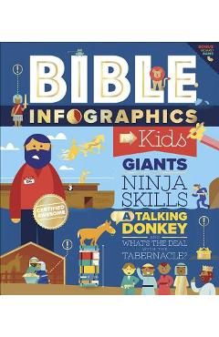 Bible Infographics for Kids: Giants, Ninja Skills, a Talking Donkey, and What\'s the Deal with the Tabernacle? - Harvest House Publishers