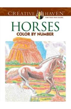 Horses Color by Number Coloring Book - George Toufexis