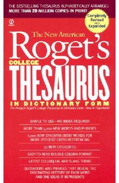 New American Roget\'s College Thesaurus in Dictionary Form (Revised & Updated) - Philip D. Morehead