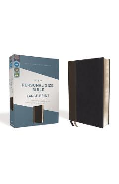 Niv, Personal Size Bible, Large Print, Leathersoft, Black, Red Letter Edition, Comfort Print - Zondervan