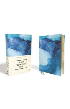 Niv, Artisan Collection Bible, Cloth Over Board, Blue, Art Gilded Edges, Red Letter Edition, Comfort Print - Zondervan