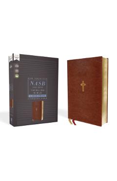 Nasb, Thinline Bible, Large Print, Leathersoft, Brown, Red Letter Edition, 1995 Text, Comfort Print - Zondervan