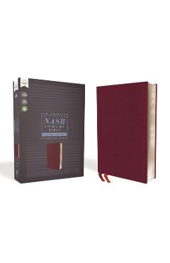 Nasb, Thinline Bible, Large Print, Bonded Leather, Burgundy, Red Letter Edition, 1995 Text, Comfort Print - Zondervan