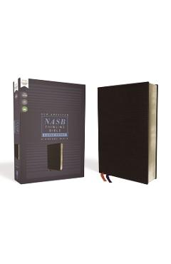 Nasb, Thinline Bible, Large Print, Bonded Leather, Black, Red Letter Edition, 1995 Text, Comfort Print - Zondervan