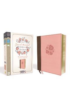 NIV, Journal the Word Bible for Women, Leathersoft, Pink, Red Letter Edition, Comfort Print: 500+ Prompts to Encourage Journaling and Reflection - Zondervan