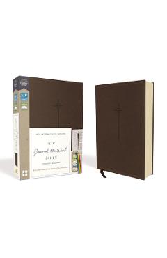 NIV, Journal the Word Bible, Imitation Leather, Brown, Red Letter Edition, Comfort Print: Reflect, Take Notes, or Create Art Next to Your Favorite Ver - Zondervan