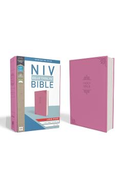 NIV, Value Thinline Bible, Large Print, Imitation Leather, Pink - Zondervan