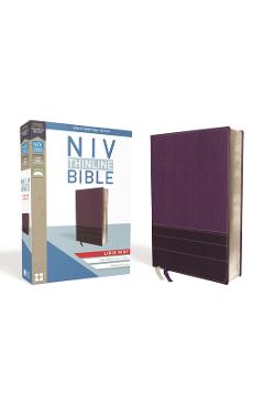 NIV, Thinline Bible, Large Print, Imitation Leather, Purple, Red Letter Edition - Zondervan