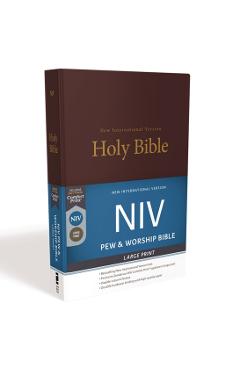 NIV, Pew and Worship Bible, Large Print, Hardcover, Burgundy - Zondervan