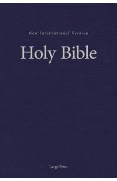 NIV, Pew and Worship Bible, Large Print, Hardcover, Blue - Zondervan