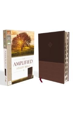 Amplified Study Bible, Imitation Leather, Brown, Indexed - Zondervan