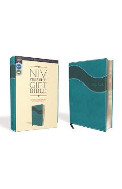 Niv, Premium Gift Bible, Leathersoft, Blue, Red Letter Edition, Comfort Print - Zondervan