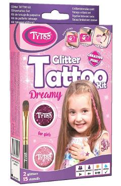 Glitter Tattoo Kit: Dreamy. Tatuaje cu sclipici: visator