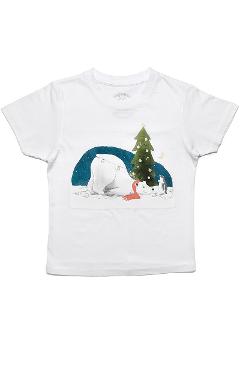 Tricou de Craciun Urs Polar. Polar Bear Xmas T-shirt - 2 ani