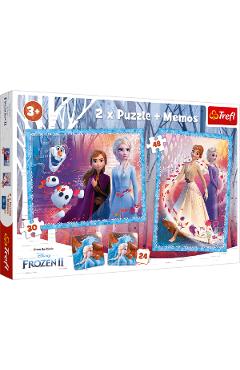 Puzzle 2 in 1 + Memo. Frozen 2 Tinutul misterios