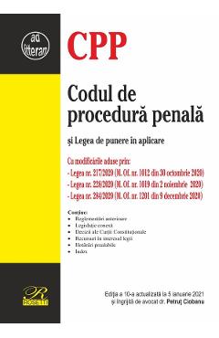 Codul de procedura penala si Legea de punere in aplicare Act. 5 ianuarie 2021
