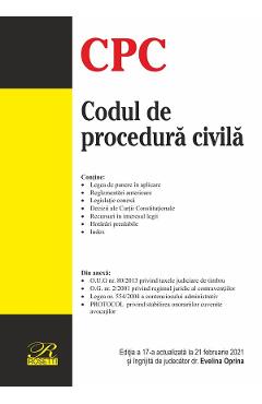 Codul de procedura civila. Actualizat 21 februarie 2021