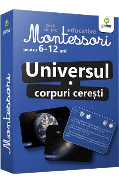 Universul. Corpuri ceresti. Carti de joc Montessori pentru 6-12 ani 6-12