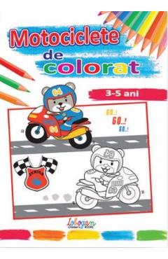 Motociclete de colorat 3-5 ani - ERC PRESS