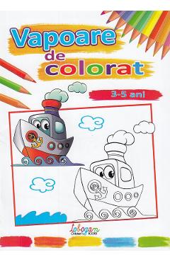 Vapoare de colorat 3-5 ani