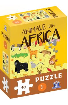 Animale din Africa. Puzzle