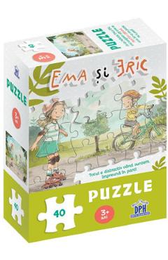 Puzzle. Ema si Eric in parc