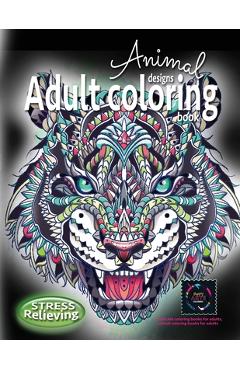 Adult coloring book stress relieving animal designs: Intricate coloring books for adults, animal coloring books for adults: Coloring book for adults s - Happy Arts Coloring