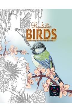 Realistic Birds coloring books for adults: Adult coloring books nature, adult coloring books animals - Happy Arts Coloring