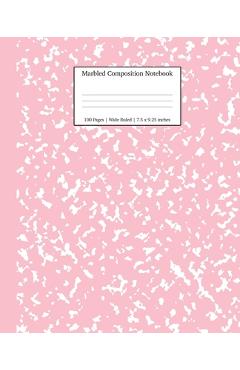 Marbled Composition Notebook: Pink Marble Wide Ruled Paper Subject Book - Young Dreamers Press