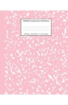Marbled Composition Notebook: Pink Marble Wide Ruled Paper Subject Book - Young Dreamers Press