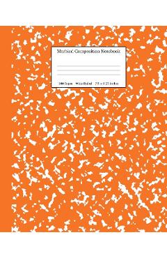 Marbled Composition Notebook: Pumpkin Marble Wide Ruled Paper Subject Book - Young Dreamers Press