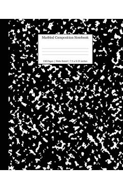 Marbled Composition Notebook: Black Marble Wide Ruled Paper Subject Book - Young Dreamers Press