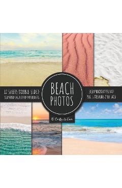 Beach Photos Scrapbook Paper Pad 8x8 Scrapbooking Kit for Papercrafts, Cardmaking, DIY Crafts, Summer Aesthetic Design, Multicolor - Crafty As Ever