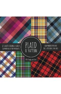 Plaid O\' Pattern Scrapbook Paper Pad 8x8 Scrapbooking Kit for Papercrafts, Cardmaking, DIY Crafts, Tartan Gingham Check Scottish Design, Multicolor - Crafty As Ever