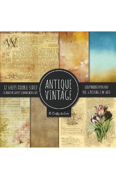 Antique Vintage Scrapbook Paper Pad 8x8 Decorative Scrapbooking Kit Collection for Cardmaking, DIY Crafts, Creating, Old Style Theme, Multicolor Desig - Crafty As Ever
