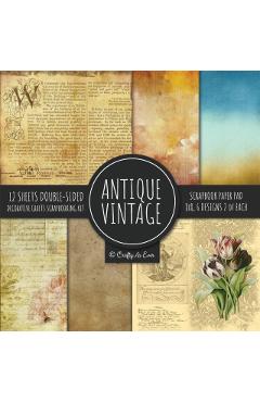 Antique Vintage Scrapbook Paper Pad 8x8 Decorative Scrapbooking Kit Collection for Cardmaking, DIY Crafts, Creating, Old Style Theme, Multicolor Desig - Crafty As Ever