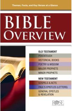 Bible Overview: Know Themes, Facts, and Key Verses at a Glance - Rose Publishing