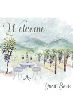 Vineyard themed Guest Book, vacation home, comments book, holiday home, visitor book to sign