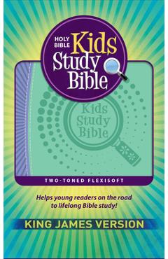 KJV Kids Study Bible Flex Purple and Green Imprintable (Genuine Leather) - Hendrickson Publishers