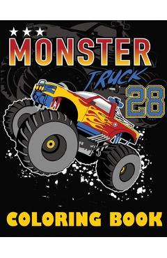 Monster Truck Coloring Book: Big Coloring Book for Boys and Girls - Blue Wave Press