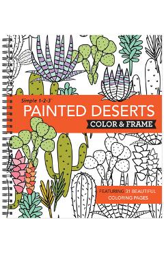 Color & Frame - Painted Deserts (Adult Coloring Book) - New Seasons