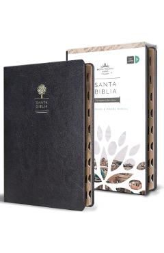 Biblia Reina Valera 1960 Letra Grande. S�mil Piel Negro, �ndice, Tama�o Manual / Spanish Bible Rvr 1960. Handy Size, Thumb Index, Large Print, Black L - Reina Valera Revisada 1960