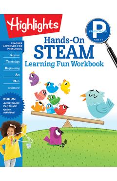 Preschool Hands-On Steam Learning Fun Workbook - Highlights Learning