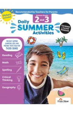 Daily Summer Activities: Moving from 2nd Grade to 3rd Grade, Grades 2-3 - Evan-moor Educational Publishers