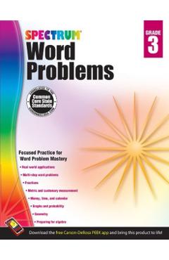 Spectrum Word Problems, Grade 3 - Spectrum - Imagine 1