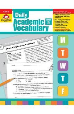 Daily academic vocabulary grade 5 [with transparencies] - evan-moor educational publishers