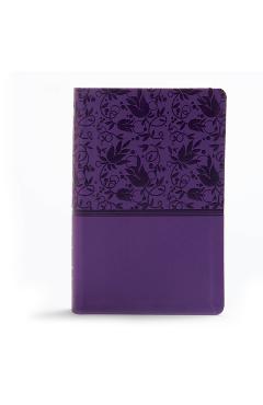 KJV Large Print Personal Size Reference Bible, Purple Leathertouch - Holman Bible Staff